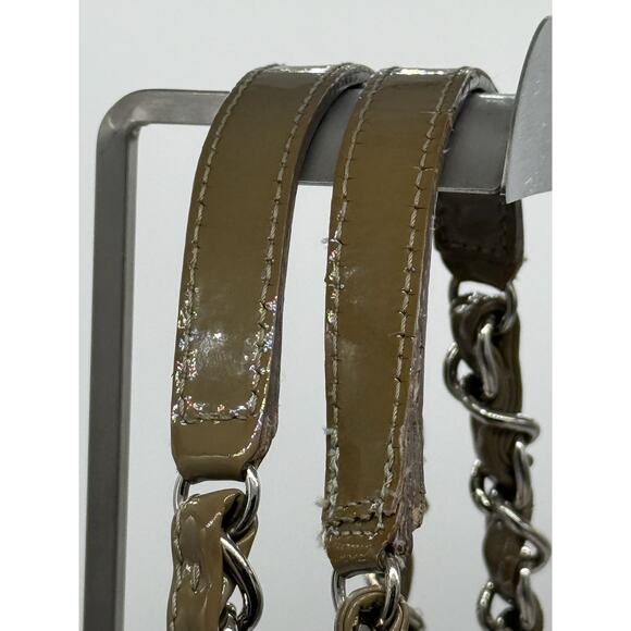 Chanel Olive Green Quilted‎ Patent Leather Large Just Mademoiselle Bowling Bag - Picture 7 of 16